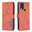 Funda de Cuero Cartera con Soporte Carcasa B08F para Nokia C22 Naranja