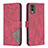 Funda de Cuero Cartera con Soporte Carcasa B08F para Nokia C32 Rojo