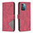 Funda de Cuero Cartera con Soporte Carcasa B08F para Nokia G11 Rojo