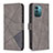 Funda de Cuero Cartera con Soporte Carcasa B08F para Nokia G21 Gris