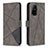 Funda de Cuero Cartera con Soporte Carcasa B08F para Oppo A94 5G Gris