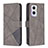 Funda de Cuero Cartera con Soporte Carcasa B08F para Oppo A96 5G Gris