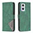 Funda de Cuero Cartera con Soporte Carcasa B08F para Oppo A96 5G Verde