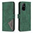 Funda de Cuero Cartera con Soporte Carcasa B08F para Oppo F19 Pro+ Plus 5G Verde