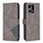 Funda de Cuero Cartera con Soporte Carcasa B08F para Oppo F21 Pro 4G Gris