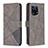 Funda de Cuero Cartera con Soporte Carcasa B08F para Oppo Find X5 5G Gris