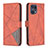 Funda de Cuero Cartera con Soporte Carcasa B08F para Oppo Find X5 Pro 5G Naranja