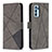 Funda de Cuero Cartera con Soporte Carcasa B08F para Oppo Reno6 Pro 5G India Gris