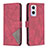 Funda de Cuero Cartera con Soporte Carcasa B08F para Oppo Reno7 Z 5G Rojo