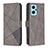 Funda de Cuero Cartera con Soporte Carcasa B08F para Realme 9i 4G Gris