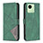 Funda de Cuero Cartera con Soporte Carcasa B08F para Realme C30s Verde