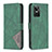 Funda de Cuero Cartera con Soporte Carcasa B08F para Realme GT Neo3 5G Verde