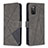 Funda de Cuero Cartera con Soporte Carcasa B08F para Samsung Galaxy A02s Gris