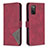 Funda de Cuero Cartera con Soporte Carcasa B08F para Samsung Galaxy A02s Rojo
