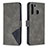 Funda de Cuero Cartera con Soporte Carcasa B08F para Samsung Galaxy A21 Gris