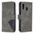 Funda de Cuero Cartera con Soporte Carcasa B08F para Samsung Galaxy A40 Gris