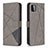 Funda de Cuero Cartera con Soporte Carcasa B08F para Samsung Galaxy F42 5G Gris