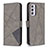 Funda de Cuero Cartera con Soporte Carcasa B08F para Samsung Galaxy Quantum4 5G Gris