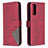 Funda de Cuero Cartera con Soporte Carcasa B08F para Samsung Galaxy S20 FE 4G Rojo