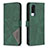 Funda de Cuero Cartera con Soporte Carcasa B08F para Vivo Y53s 4G Verde