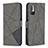 Funda de Cuero Cartera con Soporte Carcasa B08F para Xiaomi POCO M3 Pro 5G Gris