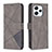 Funda de Cuero Cartera con Soporte Carcasa B08F para Xiaomi Redmi 12 4G Gris