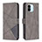 Funda de Cuero Cartera con Soporte Carcasa B08F para Xiaomi Redmi A1 Gris