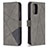 Funda de Cuero Cartera con Soporte Carcasa B08F para Xiaomi Redmi Note 11 SE India 4G Gris