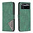 Funda de Cuero Cartera con Soporte Carcasa B08F para Xiaomi Redmi Note 11E Pro 5G Verde