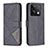 Funda de Cuero Cartera con Soporte Carcasa B08F para Xiaomi Redmi Note 13 5G Negro