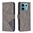 Funda de Cuero Cartera con Soporte Carcasa B08F para Xiaomi Redmi Note 13 Pro 5G Gris