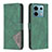 Funda de Cuero Cartera con Soporte Carcasa B08F para Xiaomi Redmi Note 13 Pro 5G Verde