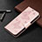 Funda de Cuero Cartera con Soporte Carcasa B09F para Xiaomi Redmi Note 13 5G Oro Rosa