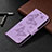 Funda de Cuero Cartera con Soporte Carcasa B09F para Xiaomi Redmi Note 13 5G Purpura Claro