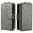 Funda de Cuero Cartera con Soporte Carcasa B10F para Samsung Galaxy S20 Plus 5G Gris