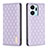 Funda de Cuero Cartera con Soporte Carcasa B11F para Huawei Honor X7a Morado