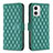 Funda de Cuero Cartera con Soporte Carcasa B11F para Motorola Moto G73 5G Verde