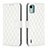 Funda de Cuero Cartera con Soporte Carcasa B11F para Nokia C12 Blanco