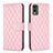 Funda de Cuero Cartera con Soporte Carcasa B11F para Nokia C32 Oro Rosa