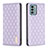 Funda de Cuero Cartera con Soporte Carcasa B11F para Nokia G22 Morado