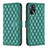 Funda de Cuero Cartera con Soporte Carcasa B11F para Oppo A16s Verde