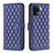 Funda de Cuero Cartera con Soporte Carcasa B11F para Oppo Reno5 Lite Azul