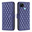 Funda de Cuero Cartera con Soporte Carcasa B11F para Realme C21 Azul