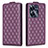 Funda de Cuero Cartera con Soporte Carcasa B11F para Realme C55 Morado