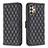 Funda de Cuero Cartera con Soporte Carcasa B11F para Samsung Galaxy A13 4G Negro