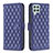 Funda de Cuero Cartera con Soporte Carcasa B11F para Samsung Galaxy A22 4G Azul