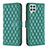 Funda de Cuero Cartera con Soporte Carcasa B11F para Samsung Galaxy A22 4G Verde