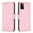 Funda de Cuero Cartera con Soporte Carcasa B11F para Samsung Galaxy A41 Oro Rosa