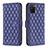 Funda de Cuero Cartera con Soporte Carcasa B11F para Samsung Galaxy M02s Azul