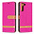 Funda de Cuero Cartera con Soporte Carcasa B11F para Samsung Galaxy S23 5G Rosa Roja
